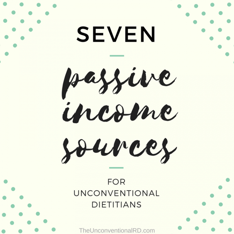 Six Passive Income Sources for Dietitians