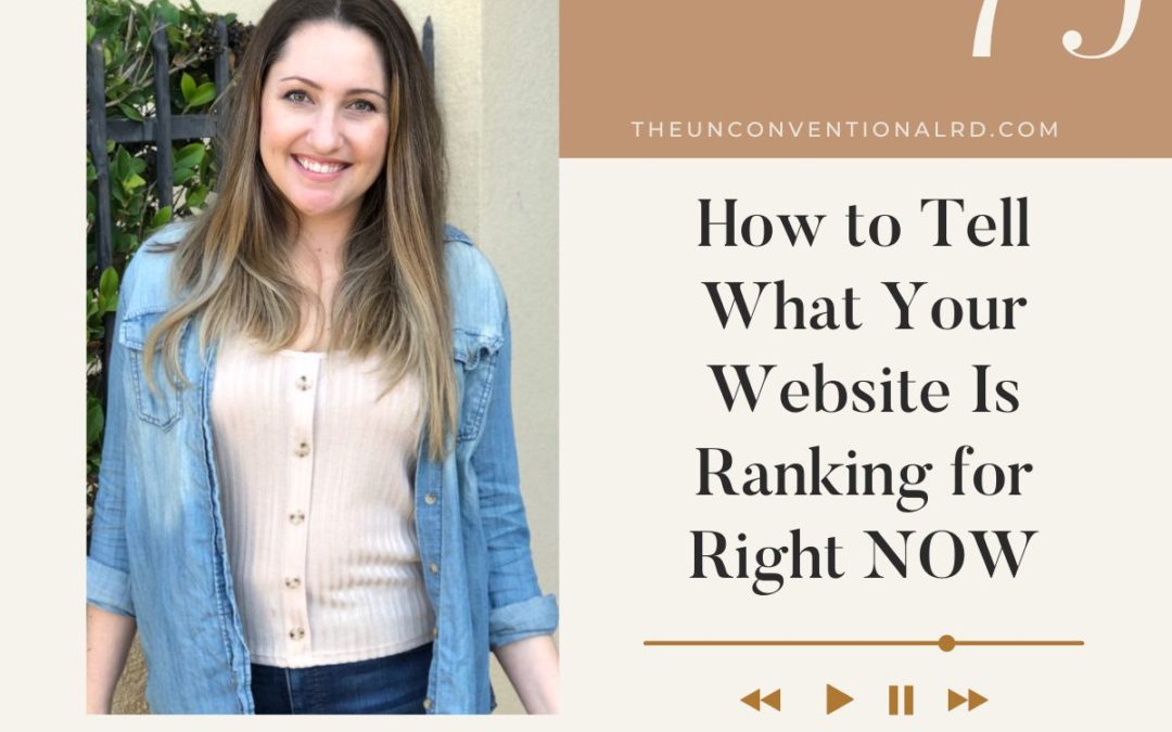 The Unconventional RD Podcast Episode 079 - How to Tell What Your Website is Ranking For Right NOW