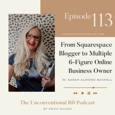 #113: From Squarespace Blogger to Multiple 6-Figure Online Business Owner – Sarah Almond Bushell