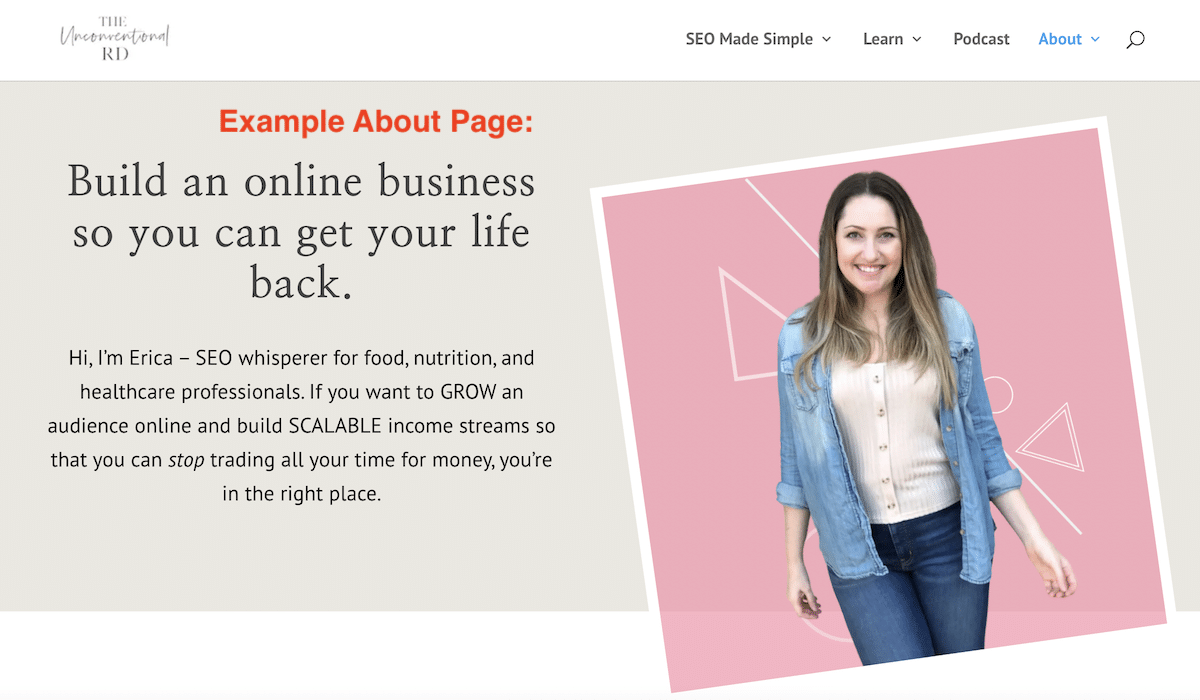 Example about page