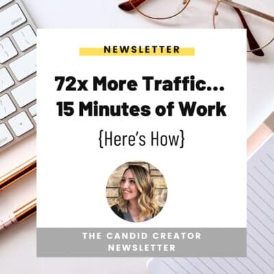 72x More Traffic…. 15 Minutes of Work {Here’s How}